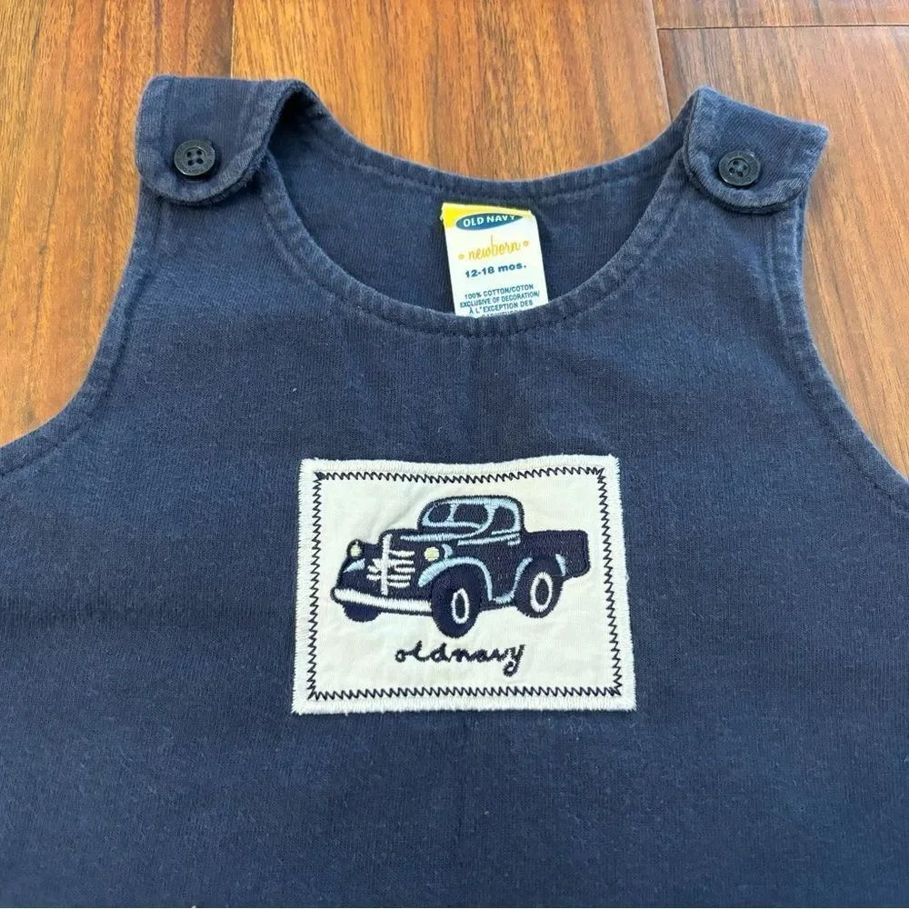 Old Navy vintage y2k 2003 navy car sleeveless romper